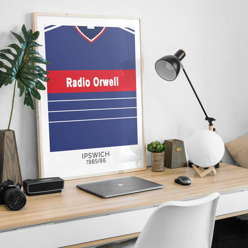 ipswich 1985 retro kit poster print
