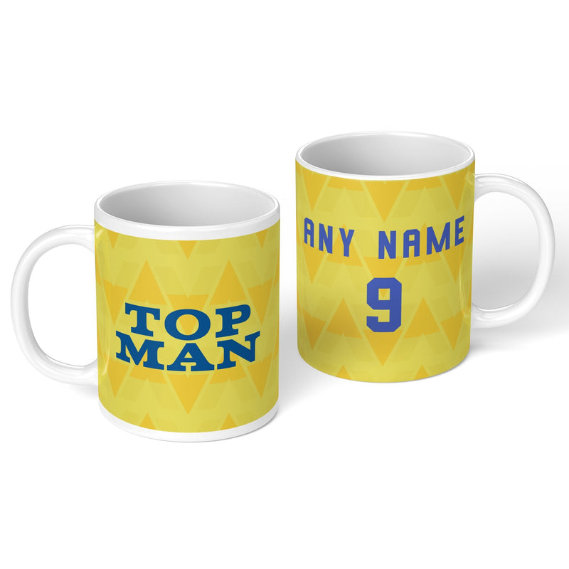 personalised leeds 1989 personalised kit ceramic mug name number