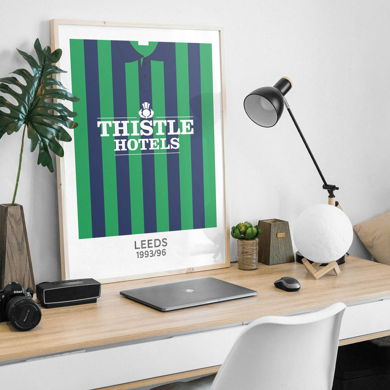 leeds 1994 away retro kit poster print