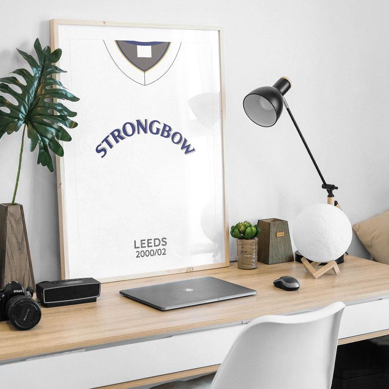 leeds 2001 home retro kit poster print