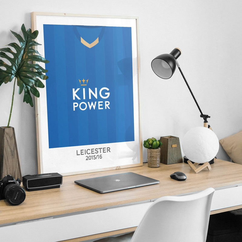 leicester 2015 home retro kit poster print