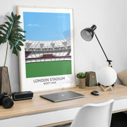 west ham united london stadium poster