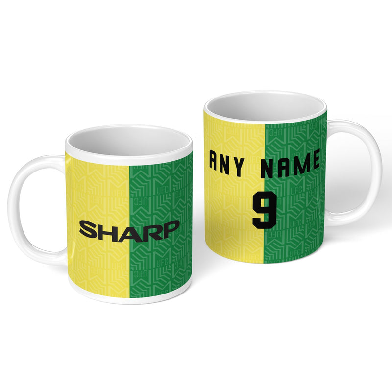 personalised manchester united 1992 personalised kit ceramic mug name number