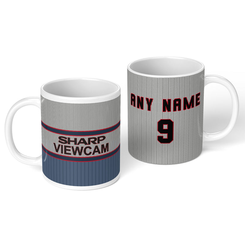 personalised manchester united 1995 personalised kit ceramic mug name number