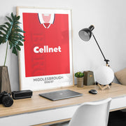 middlesbrough 1996 retro kit poster print