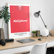middlesbrough 2003 retro kit poster print