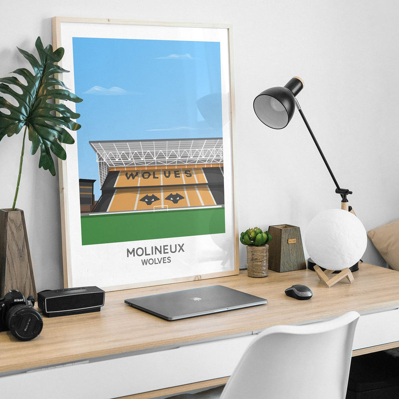 wolves molineux stadium poster