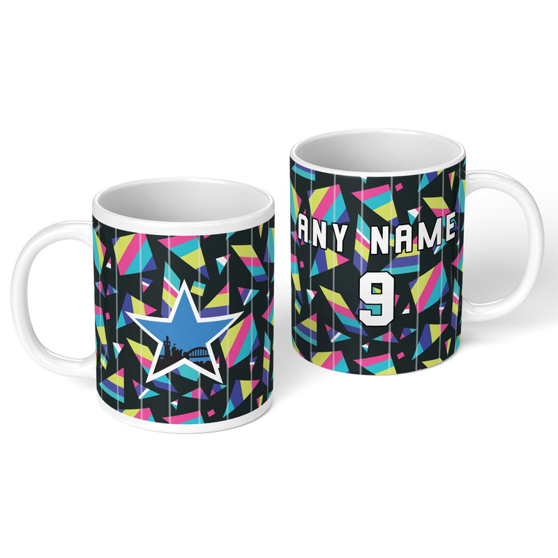 personalised newcastle united 1993 personalised kit ceramic mug name number
