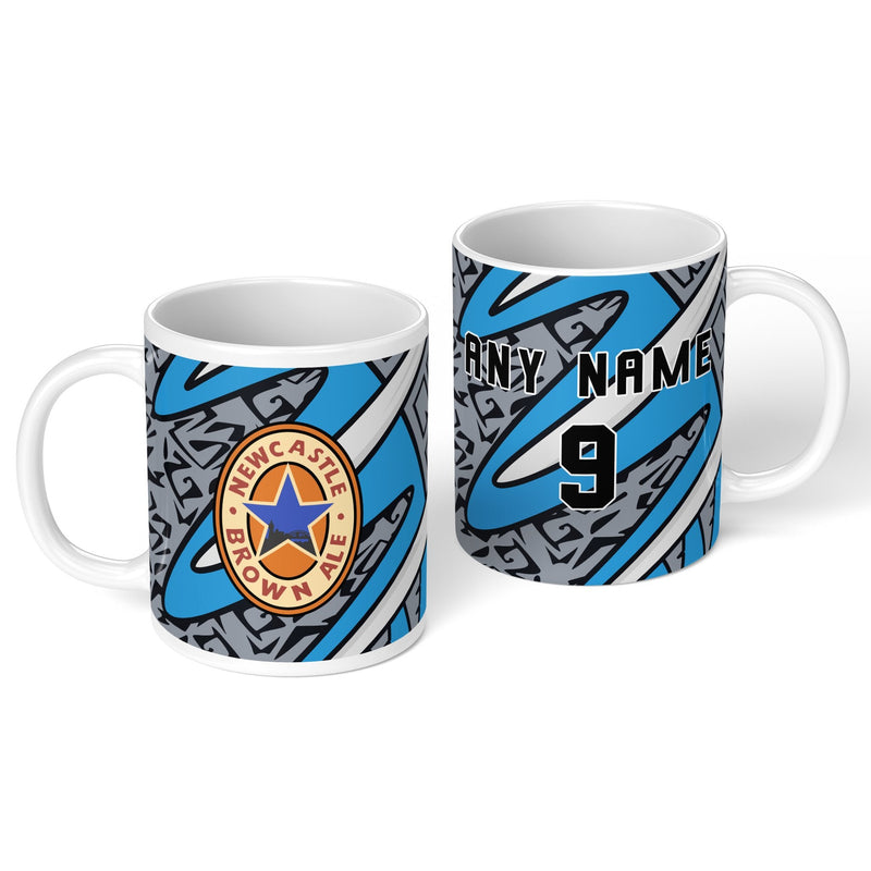personalised newcastle united 1995 personalised kit ceramic mug name number