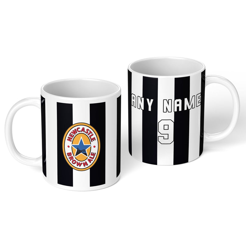 personalised newcastle united 1996 personalised kit ceramic mug name number