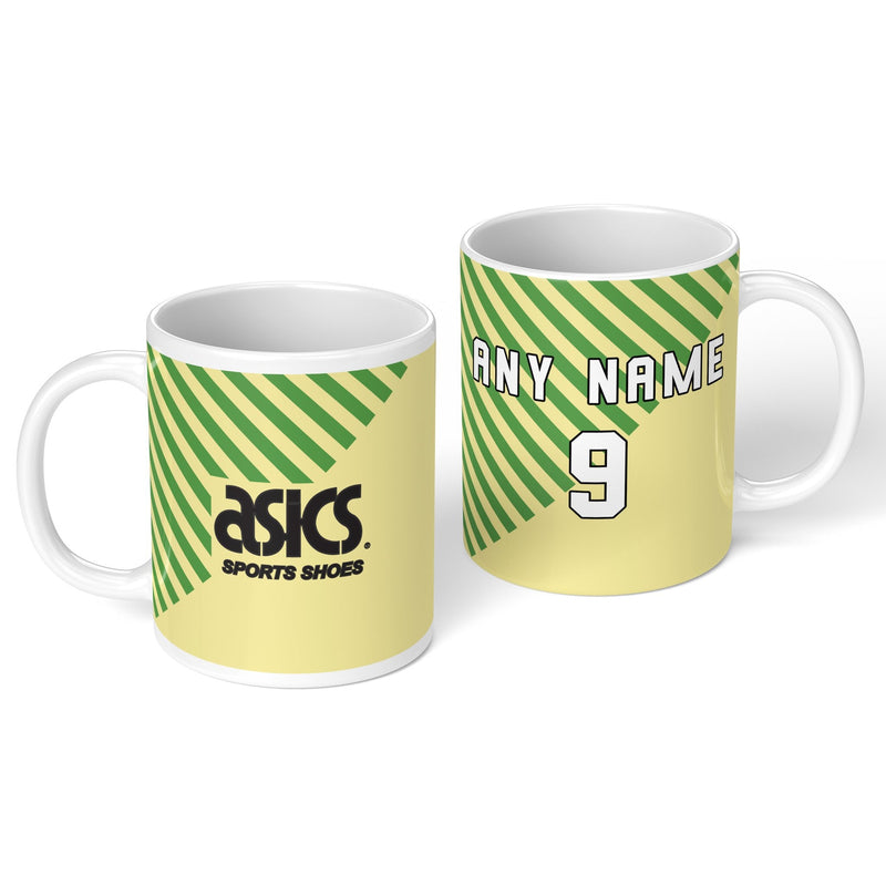 personalised norwich city 1989 personalised kit ceramic mug name number