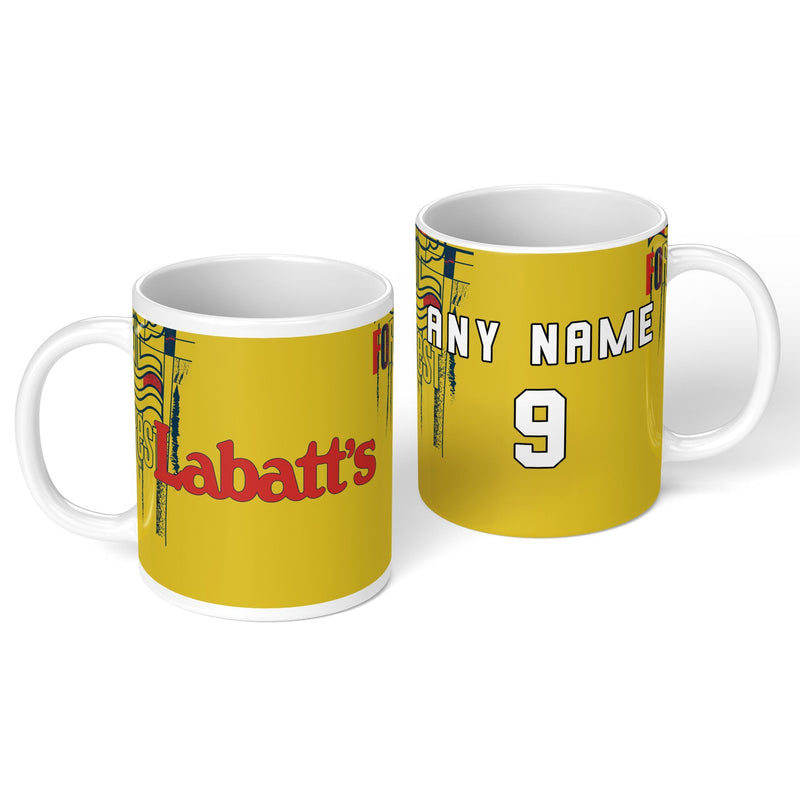personalised nottingham forest 1995 away personalised kit ceramic mug name number