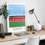 manchester united old trafford stadium poster