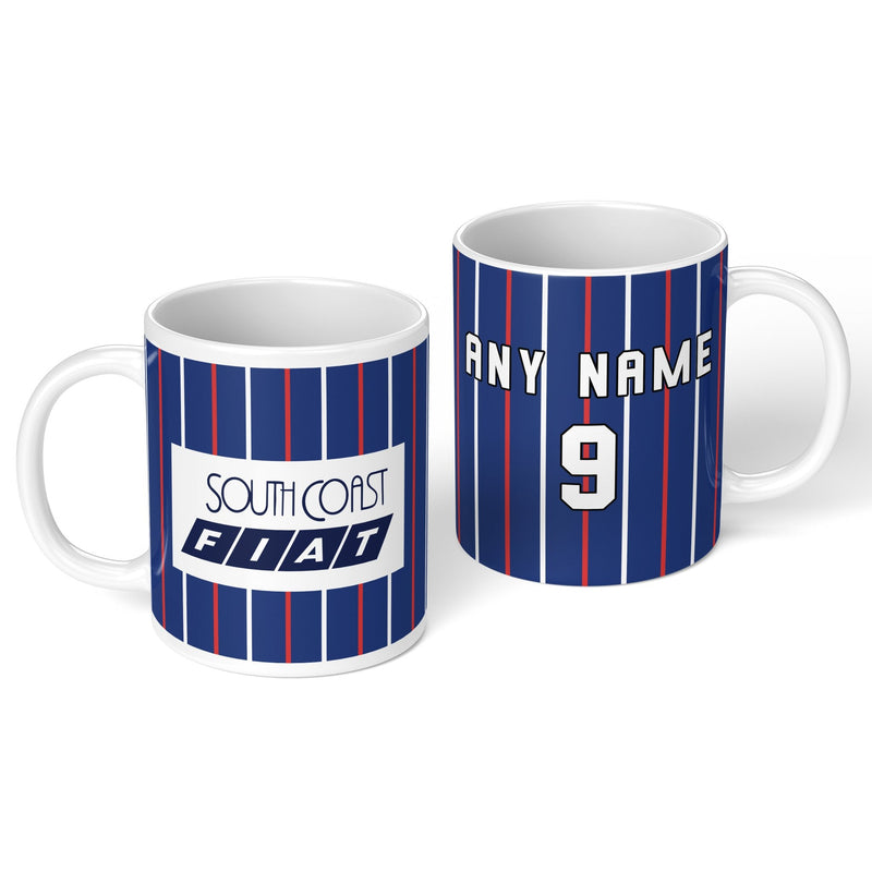personalised portsmouth 1987 personalised kit ceramic mug name number