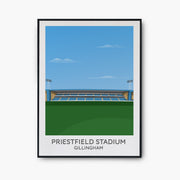 Priestfield Stadium Poster - Goal Prints