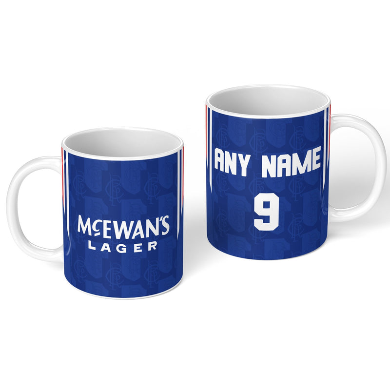 personalised rangers 1996 personalised kit ceramic mug name number
