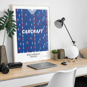 rochdale 1993 retro kit poster print