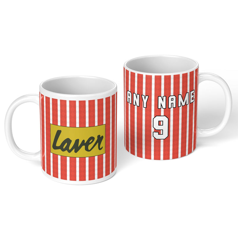 personalised sheffield united 1990 personalised kit ceramic mug name number