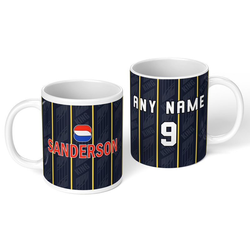 personalised sheffield wednesday 1993 personalised kit ceramic mug name number