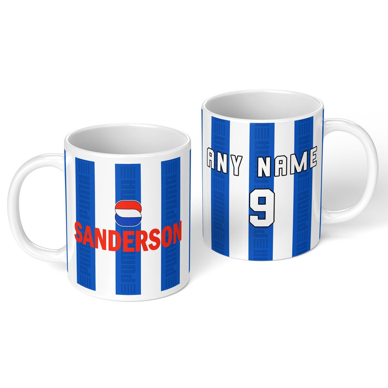 personalised sheffield wednesday 1993 personalised kit ceramic mug name number