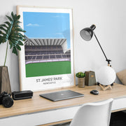 newcastle united st james' park stadium poster