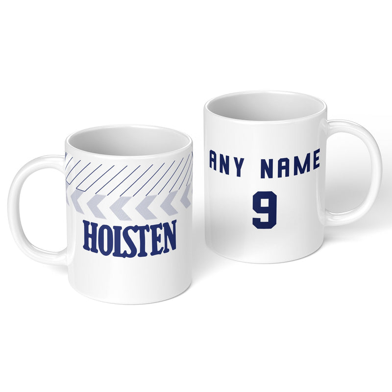 personalised tottenham 1985 personalised kit ceramic mug name number