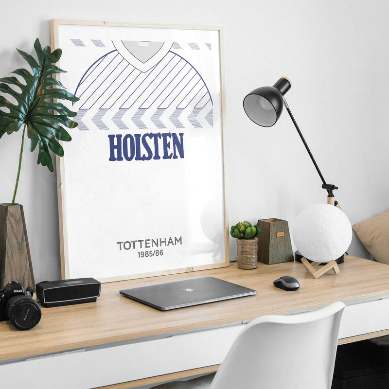 tottenham 1985 home retro kit poster print
