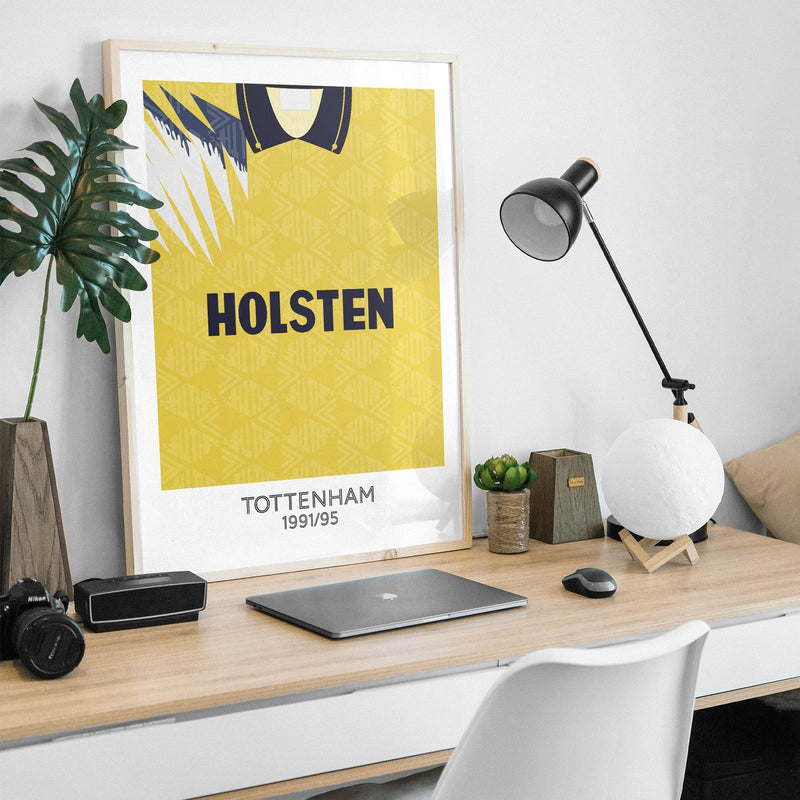 tottenham 1991 away retro kit poster print
