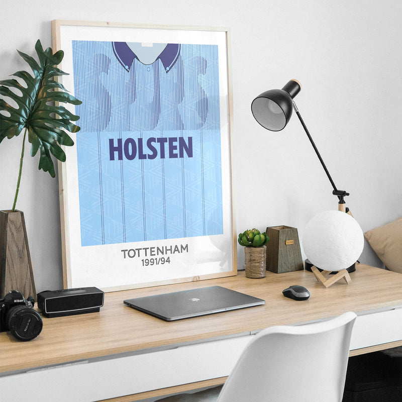 tottenham 1991 retro kit poster print