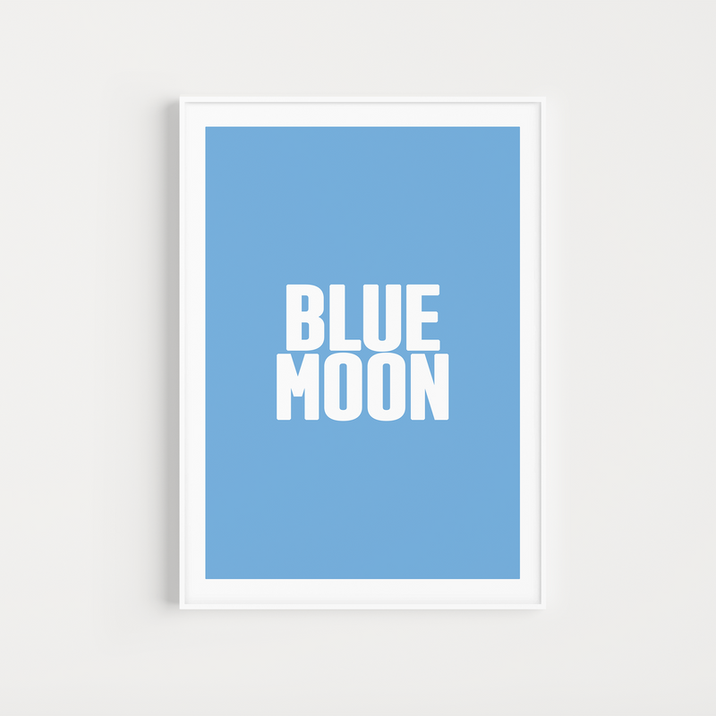 man city copy of man city "blue moon" lyrics poster