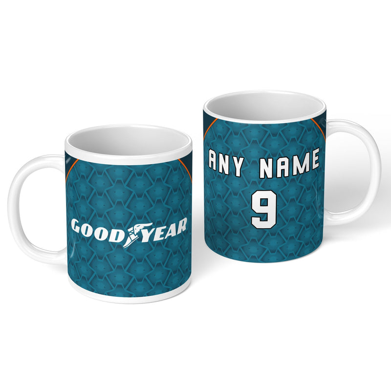 personalised wolves 1996 personalised kit ceramic mug name number