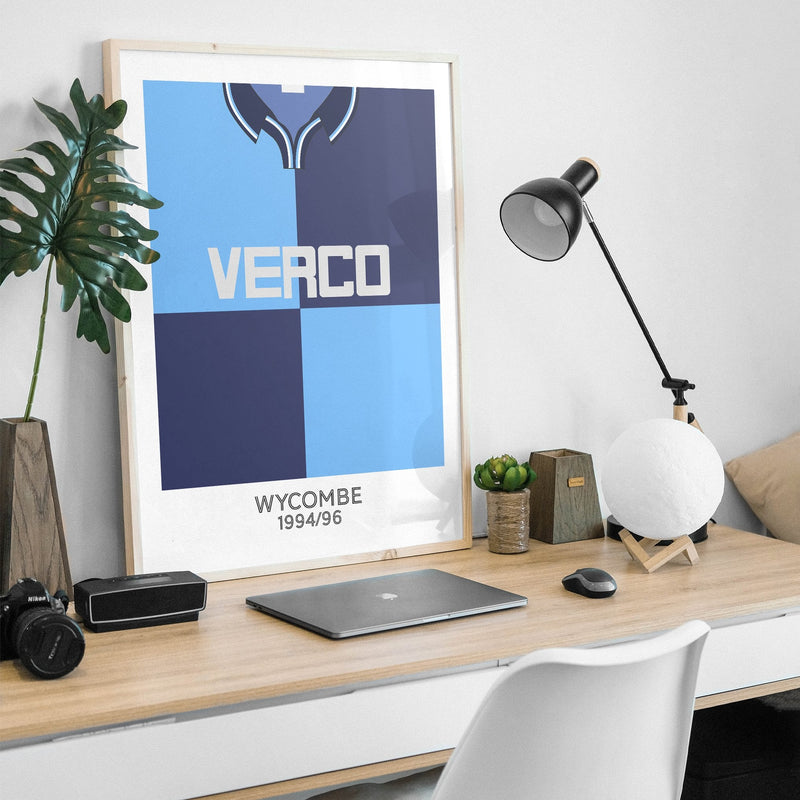 wycombe 1994 retro kit poster print